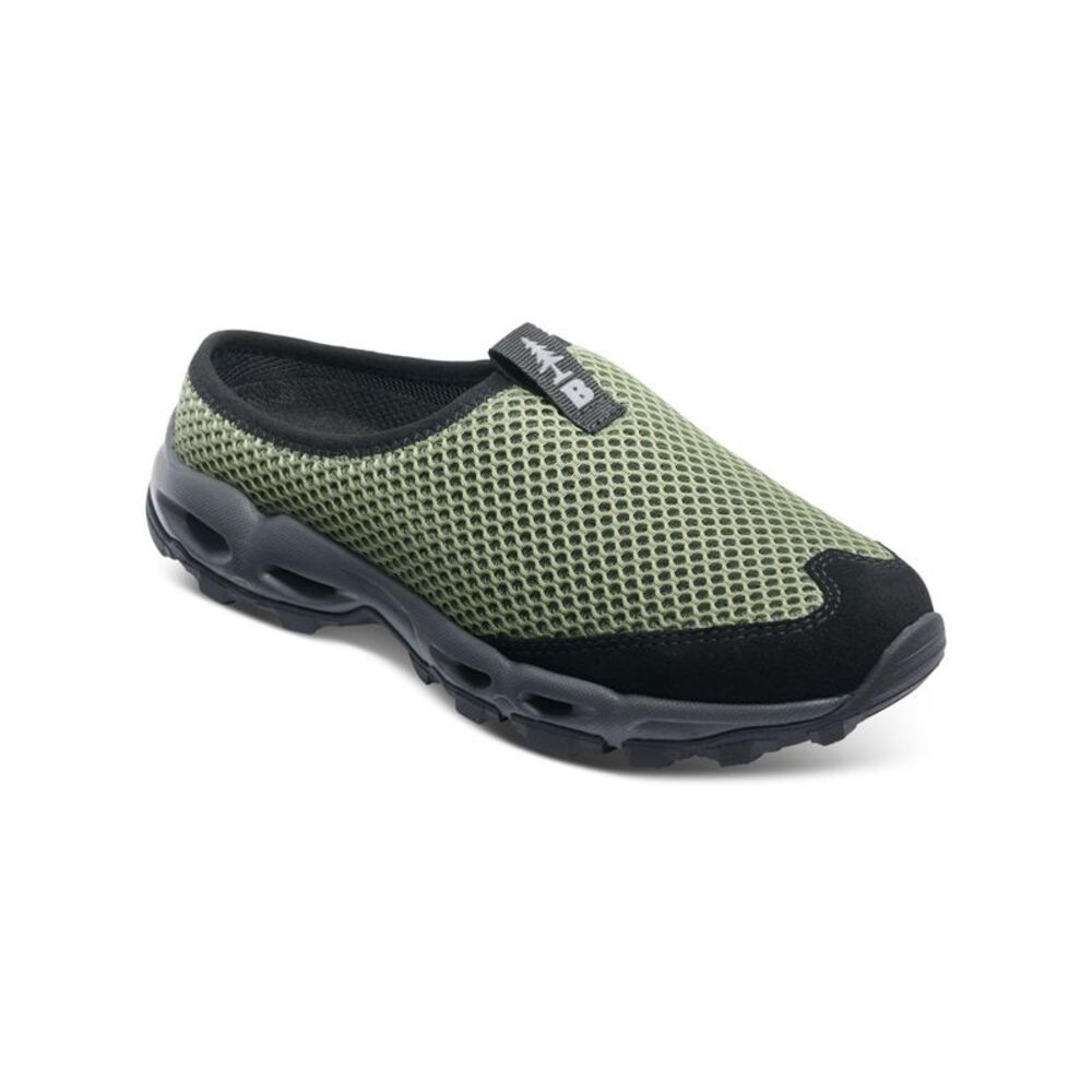 BASS OUTDOOR Womens Green Mixed Media Pull-Tab Aqua Toe Slip On Mules 8.5 M